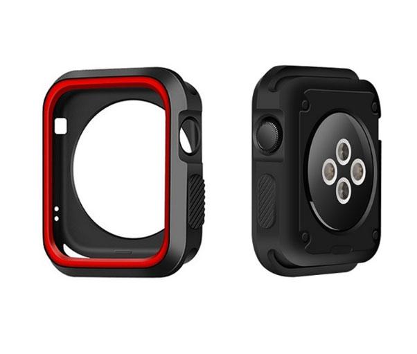 Силіконовий захисний корпус Primo для Apple Watch 38mm - Black / Red