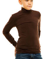 Гольф (водолазка) підлітковий, на флісі, шоколад