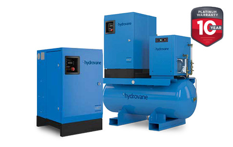 Hydrovane HR05, HR05E роторно-пластинчастий компресор 5,5 кВт; 7 барів — 0,91 м3/хв; 10бар - 0,71 м3/мин