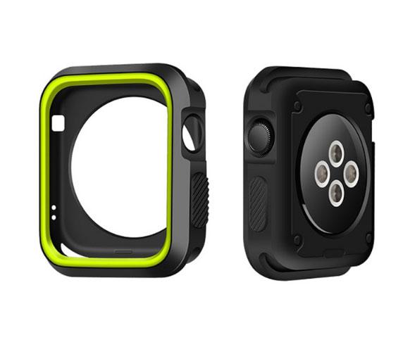 Силіконовий захисний корпус Primo для Apple Watch 38mm - Black / Yellow