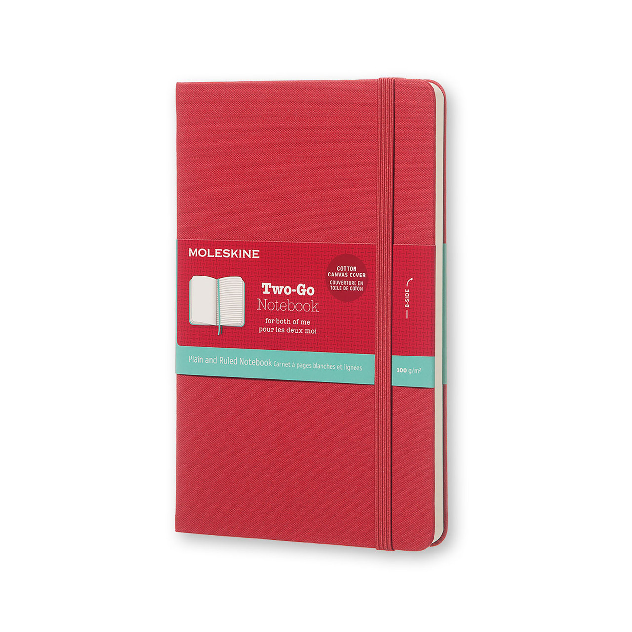 Блокнот Moleskine Limited Two-Go середній 144 сторінки Червоний Канва (8055002851671)