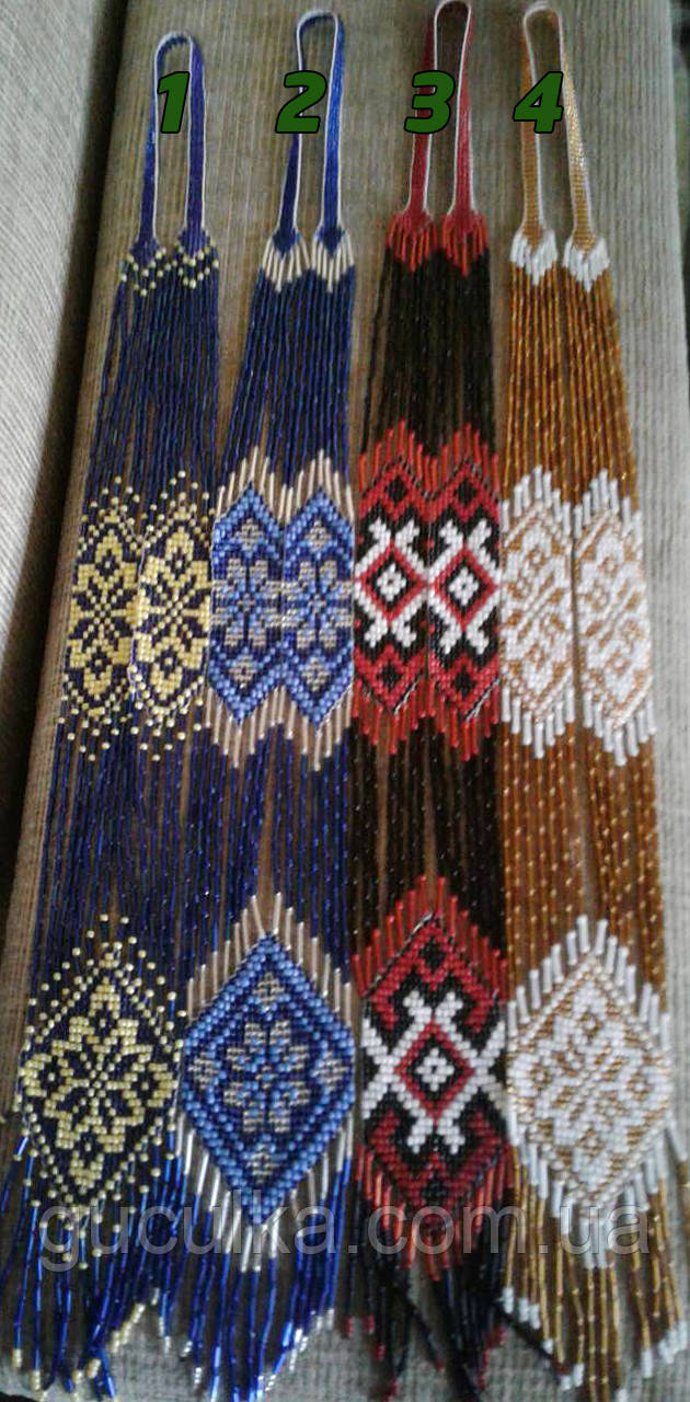 Кольє гердан з бісеру ручного плетіння в асортименті, фото 1