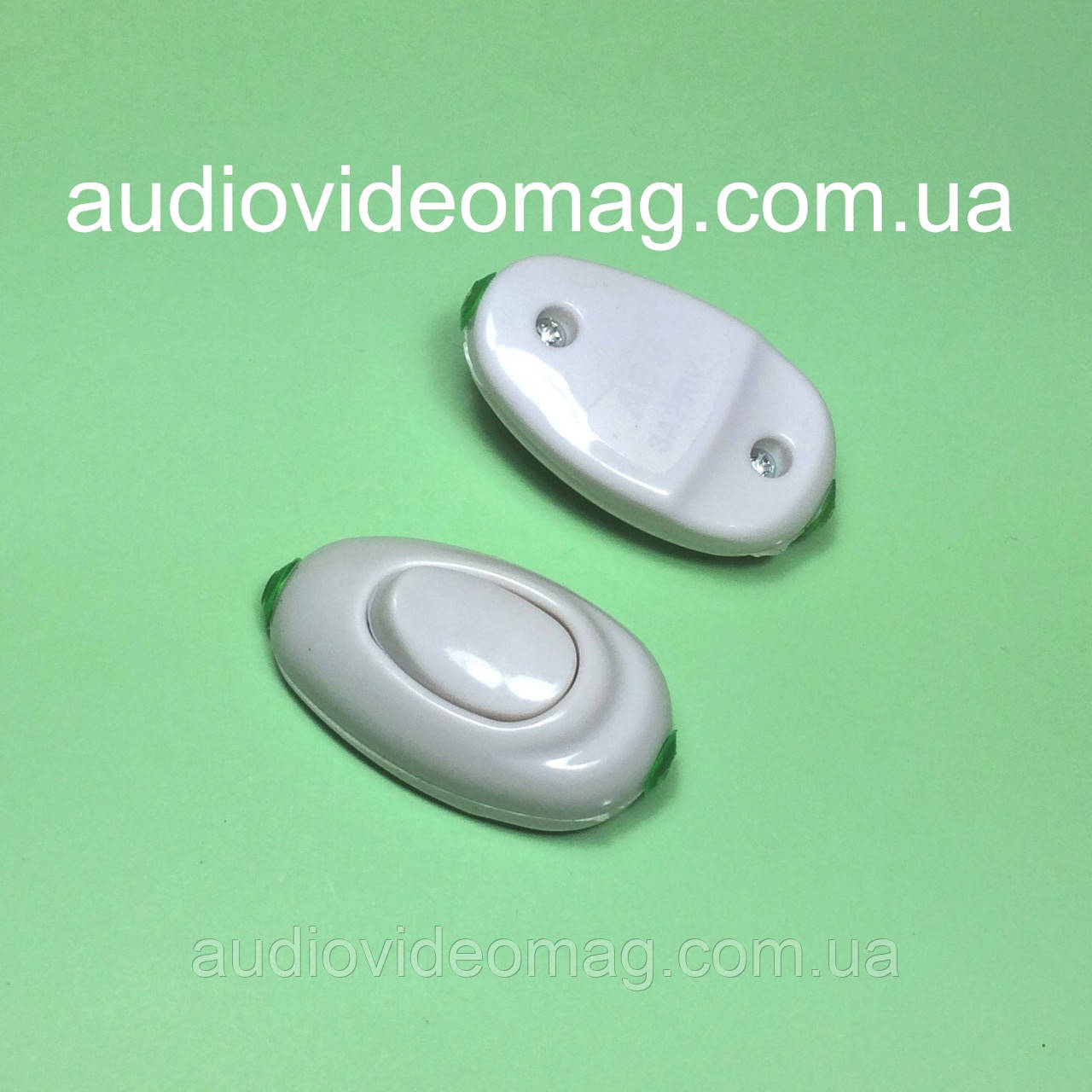 Вимикач ABS для бра клавішний, колір білий, фото 1