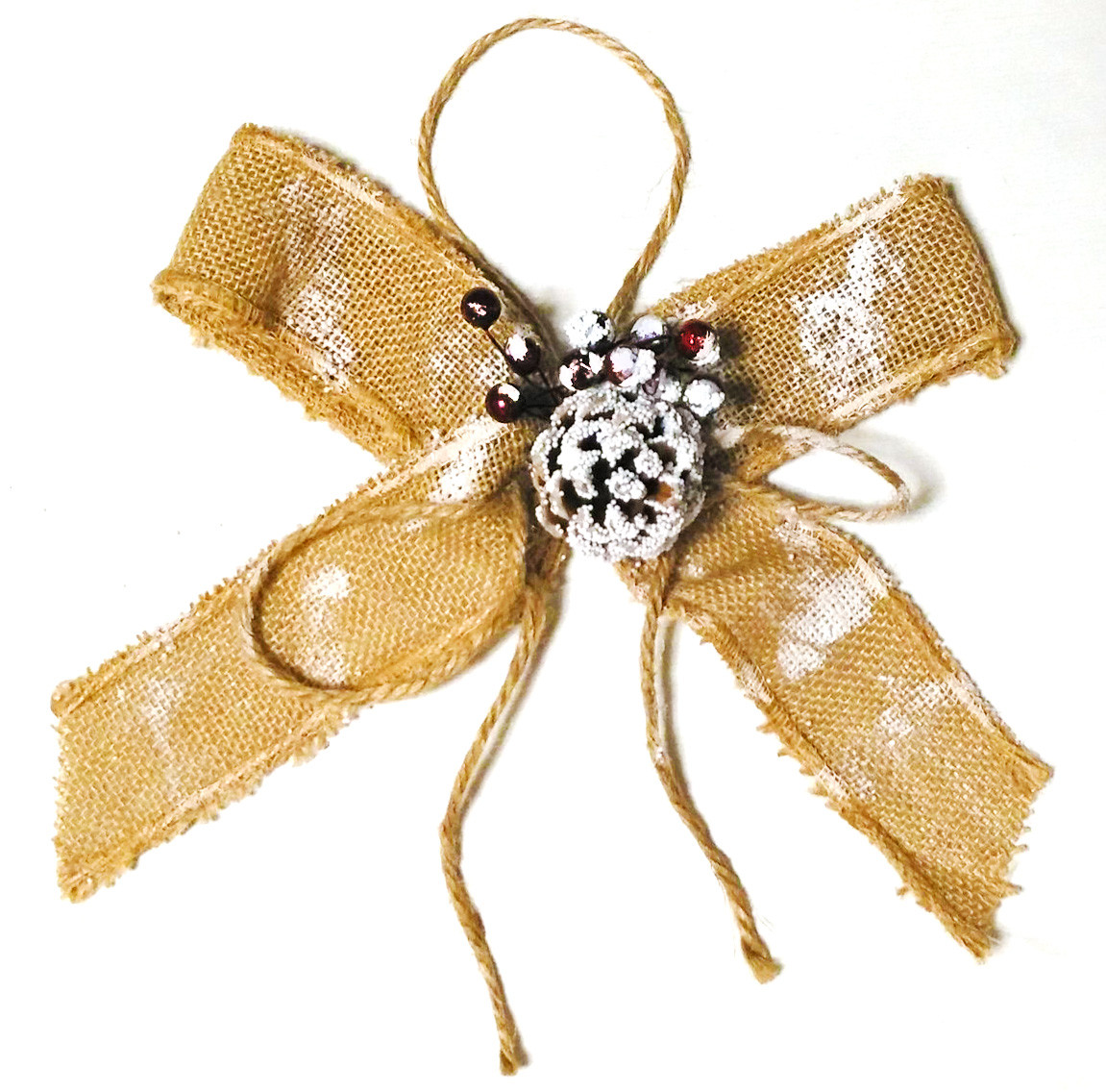 Бант з шишкою (Новорічний декор) (30 см), фото 1