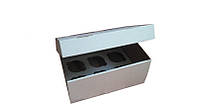 Коробка для капкейков, кексов и маффинов 6 шт 250х170х110 мм.