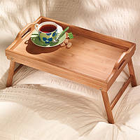 Бамбуковий столик для сніданку в ліжку