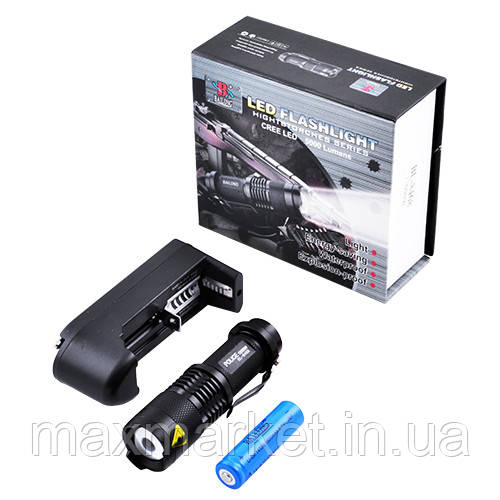 Ліхтарик Police BL-8468-Q5 з акумулятором в комплекті 14500 3.7В