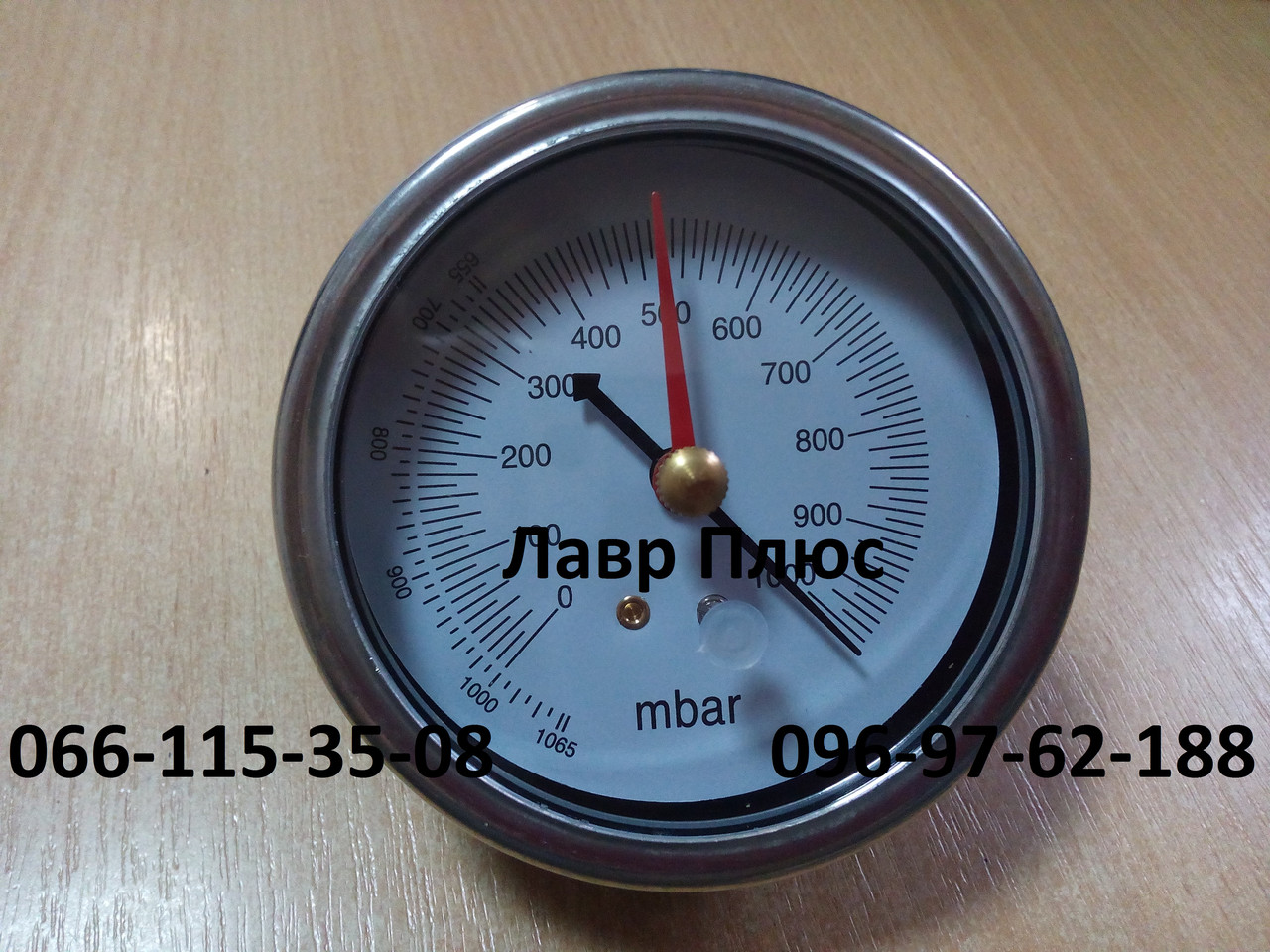 Вакууметр для вимірювання тиску Value 310500301, 2 стрілки , присоедин. з низу D 75mm