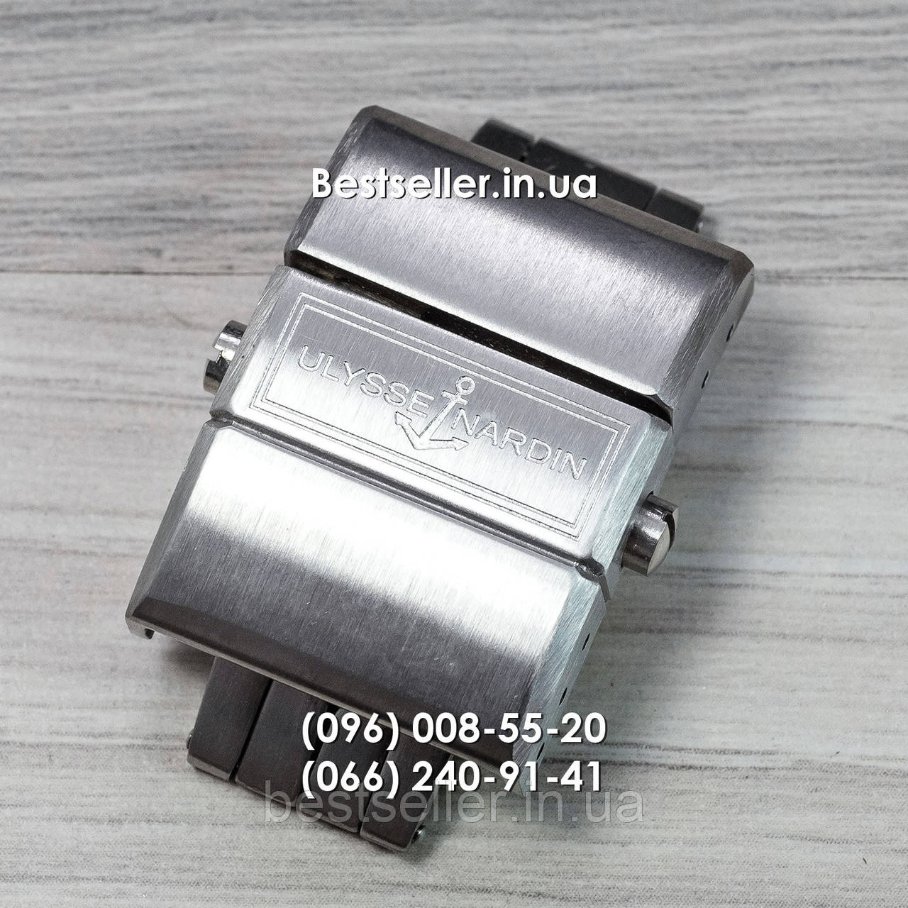 Застібка до годинників Ulysse Nardin Silver 20 мм (ААА).