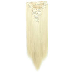 Штучне волосся на шпильках. Колір #613 Блонд. Набір пасом