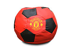 Крісло м'яч "ФК Манчестер Юнайтед" Екошкіра Червоно/Чорний