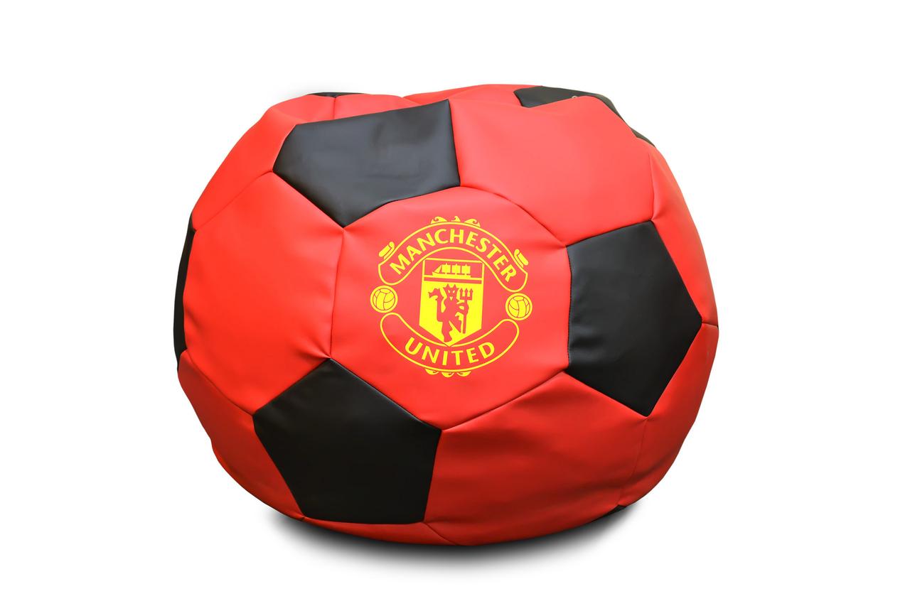 Кресло мяч "Манчестер Юнайтед" Экокожа Красно/Черный - фото 1 - id-p620543617