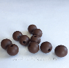 9мм (коричневий) кругла, силіконова намистина, фото 2