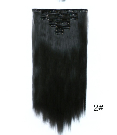 Накладные ровные волосы 7 прядей на клипсах,трессы длинна 55 см. - фото 1 - id-p621321082