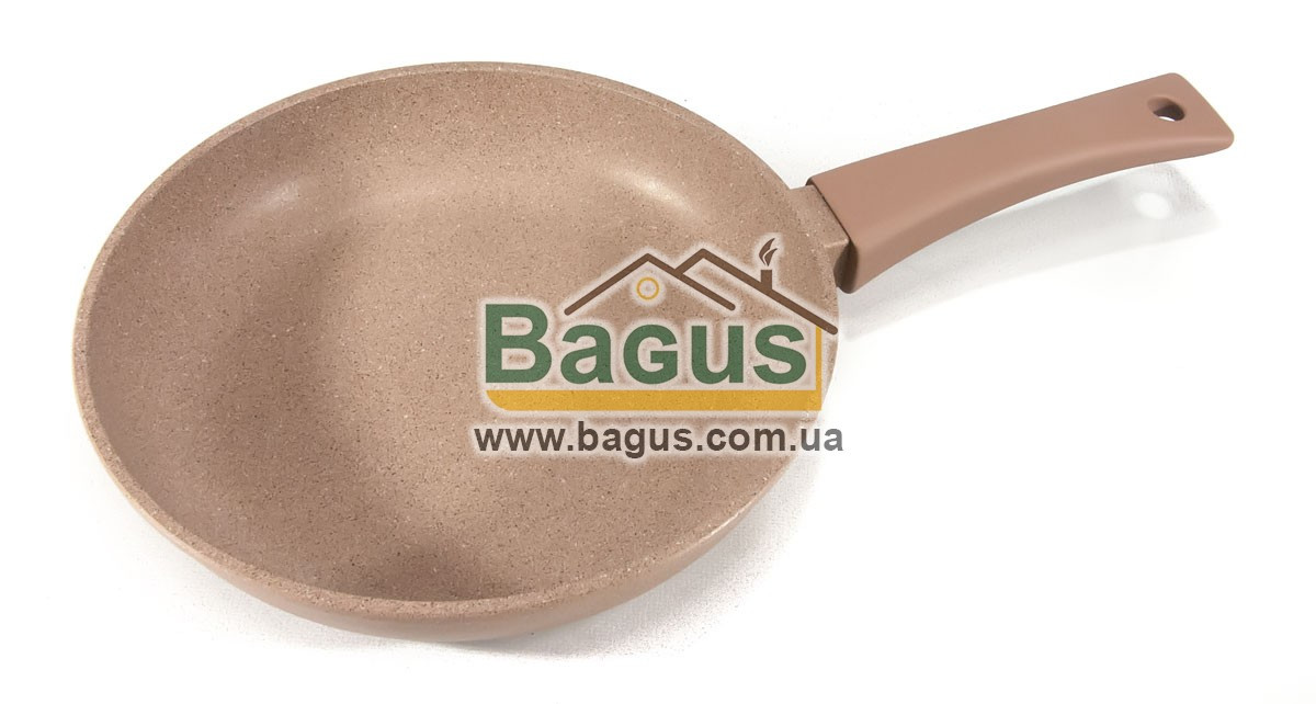 Сковорода (d-22 см, h-4,5 см) зі світло-коричневим антипригарним покриттям без кришки "Оптима" Біол (22047P)