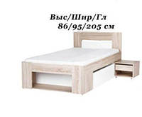 Кровать односпальная Рико 90 (комплект) (VMV Holding/ВМВ Холдинг) 960х2050х860мм