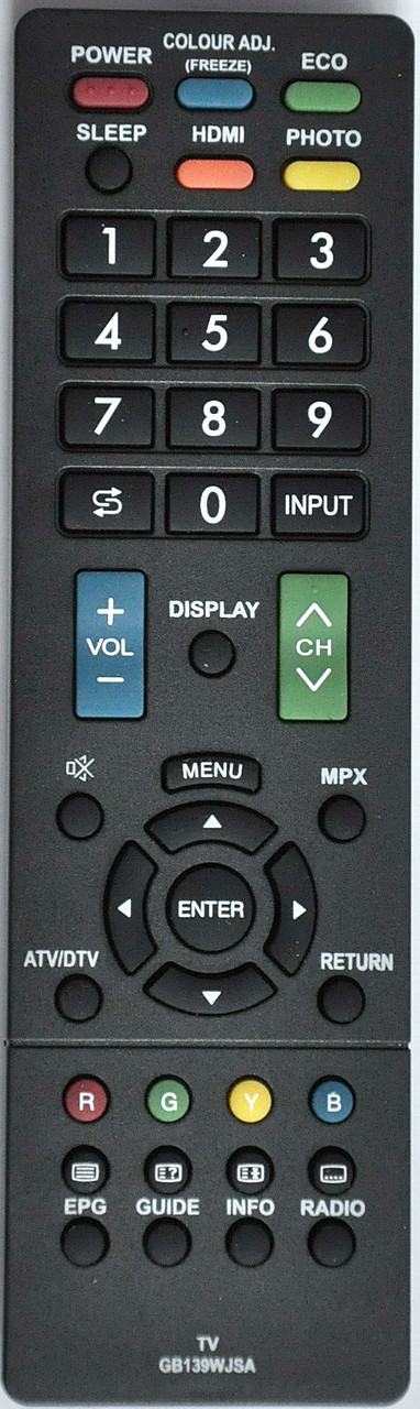 Пульт від телевізора SHARP. Модель GB139WJSA/GB139WJN1