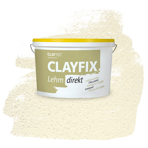 Декоративна глиняна фарба- штукатурка CLAYFIX 0 біла, 10 кг