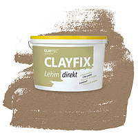 Декоративная глиняная краска- штукатурка CLAYFIX 2.0 натурально-коричневый, 10 кг