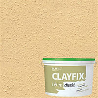 Декоративная глиняная краска мелкозернистая CLAYFIX 4.2 золотистая охра, 10 кг