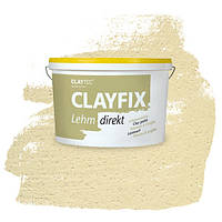 Декоративная глиняная краска- штукатурка CLAYFIX 2.2 тростниково-желтый, 10 кг