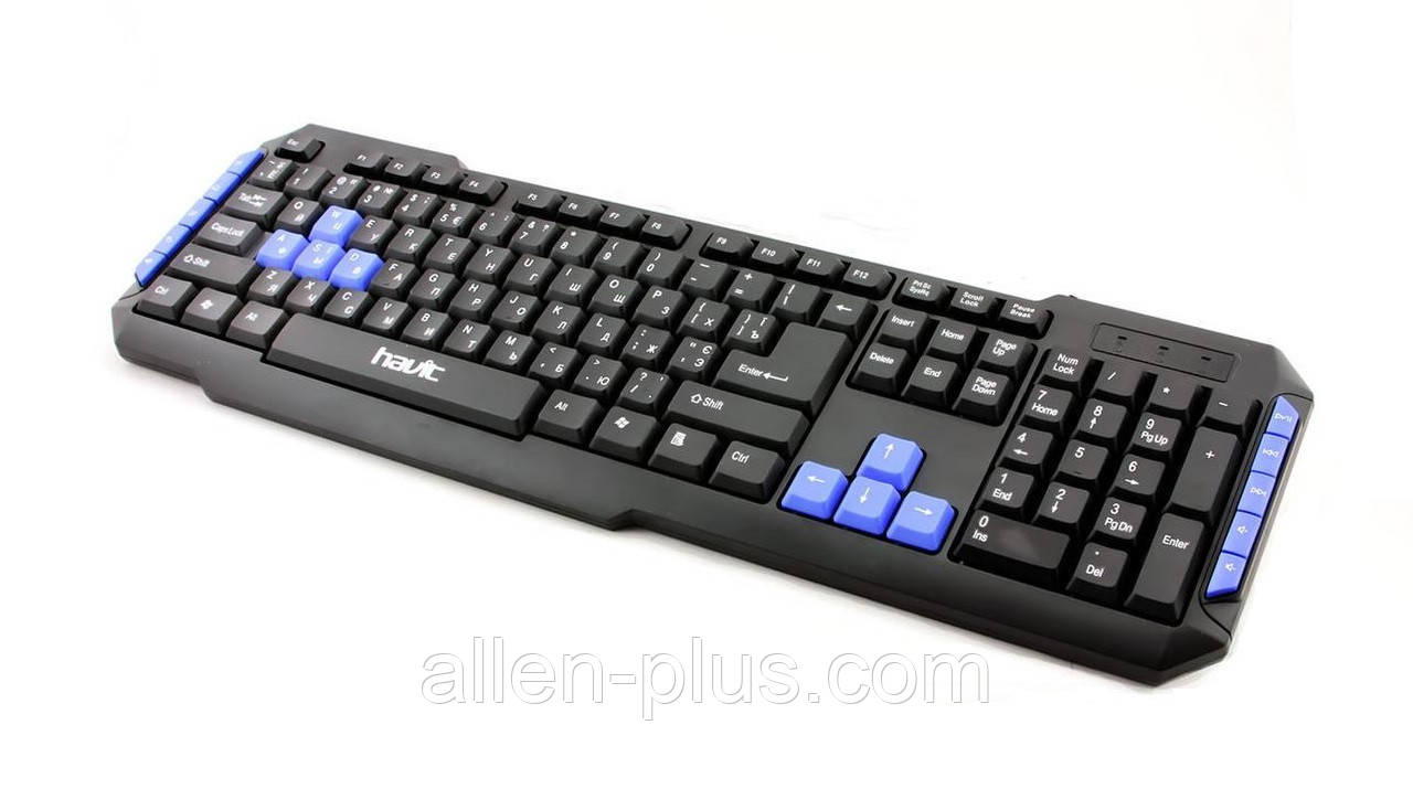 Клавіатура мультимедійна ігрова HAVIT HV-KB327, USB Black