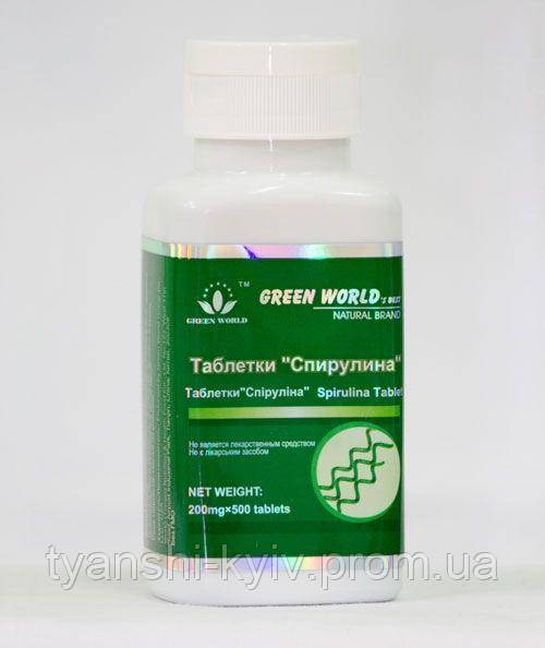 Таблетки Спіруліни "Green World" 500 пігулок