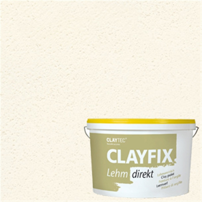 Декоративна глиняна фарба дрібнозерниста CLAYFIX 0 біла, 10 кг