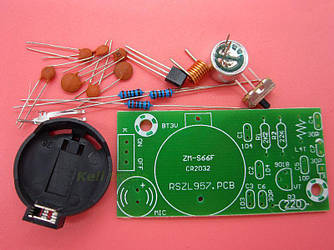 Бездротовий мікрофон FM діапазон 88-108 МГц, 3 В, набір для самостійного складання