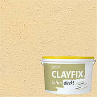 Декоративна глиняна фарба дрібнозерниста CLAYFIX 3 жовта, 10 кг