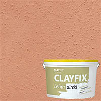 Декоративна глиняна фарба дрібнозерниста CLAYFIX 1.1 онлайн-червона, 10 кг