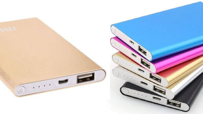 

Powerbank slim павербанк тонкий Mi золотистий 5V 1A 2000mAh (15696)