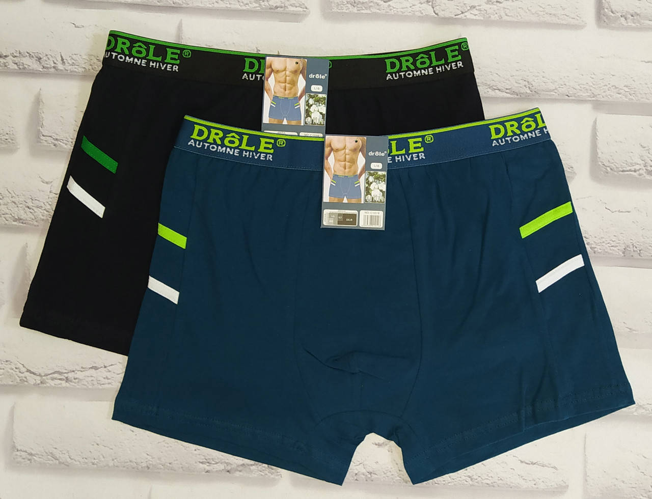 

Трусы мужские боксеры Drole L 50-52 раз. Хлопок, Разные цвета