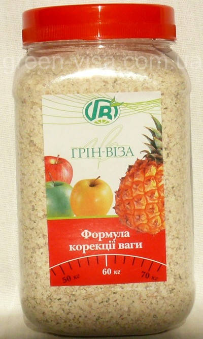 

Формула коррекции веса с ананасом