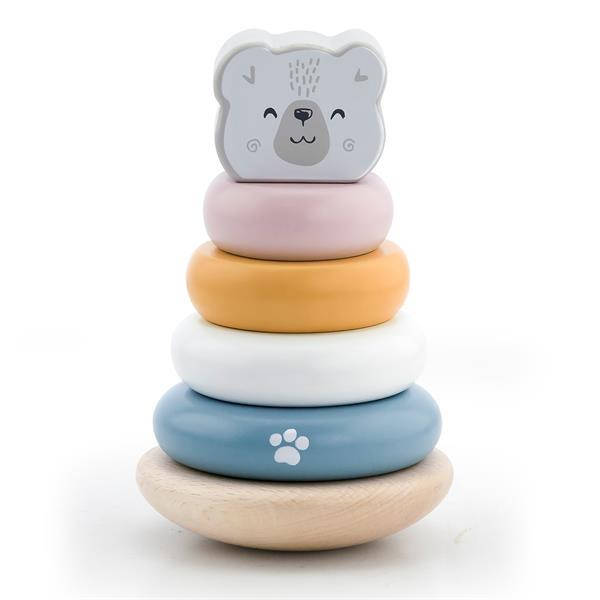 

Деревянная пирамидка Viga Toys PolarB Белый мишка, неваляшка (44005)
