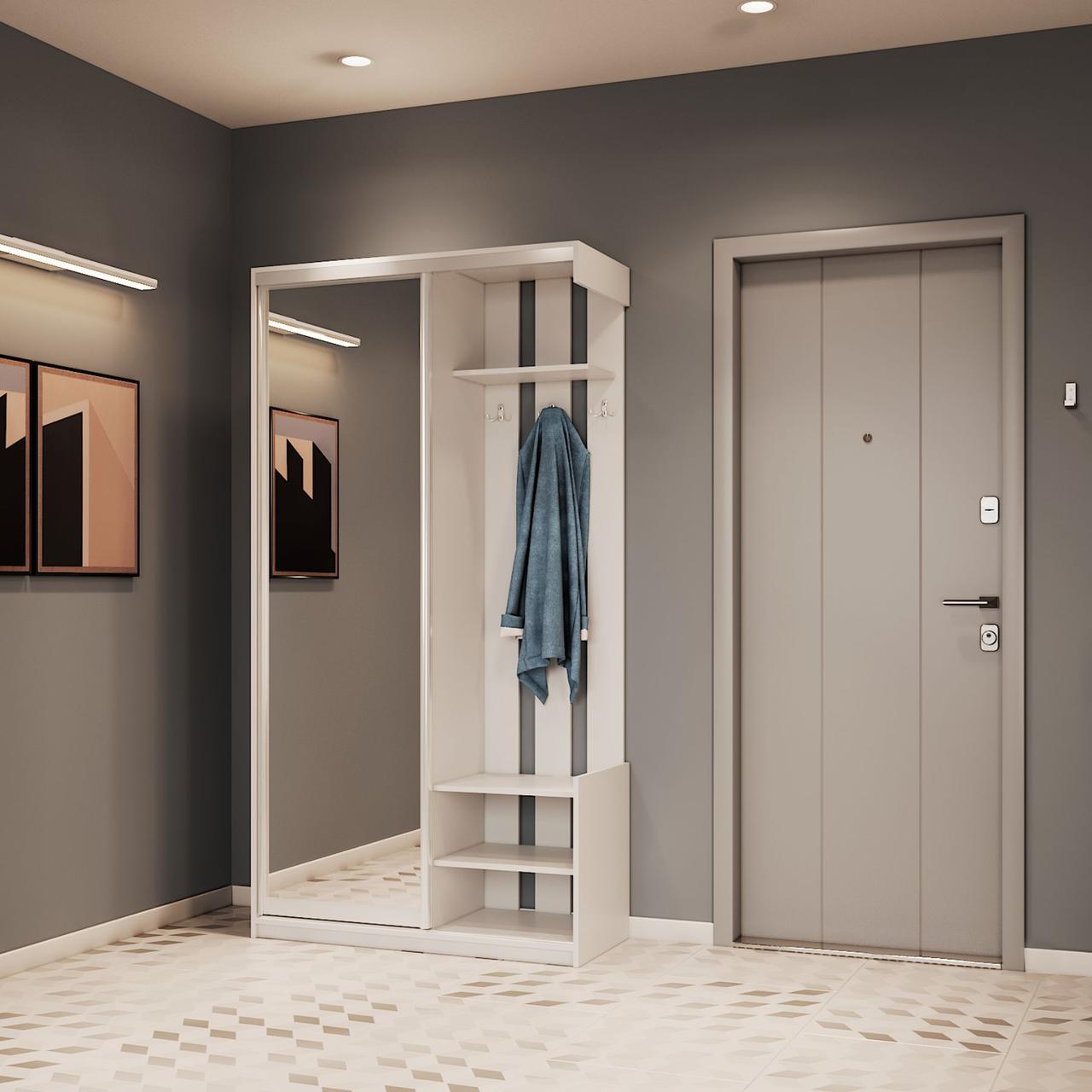 Передпокій Doros City One Door Білий 1 Дзеркало 110х45х210 (44900058) 5