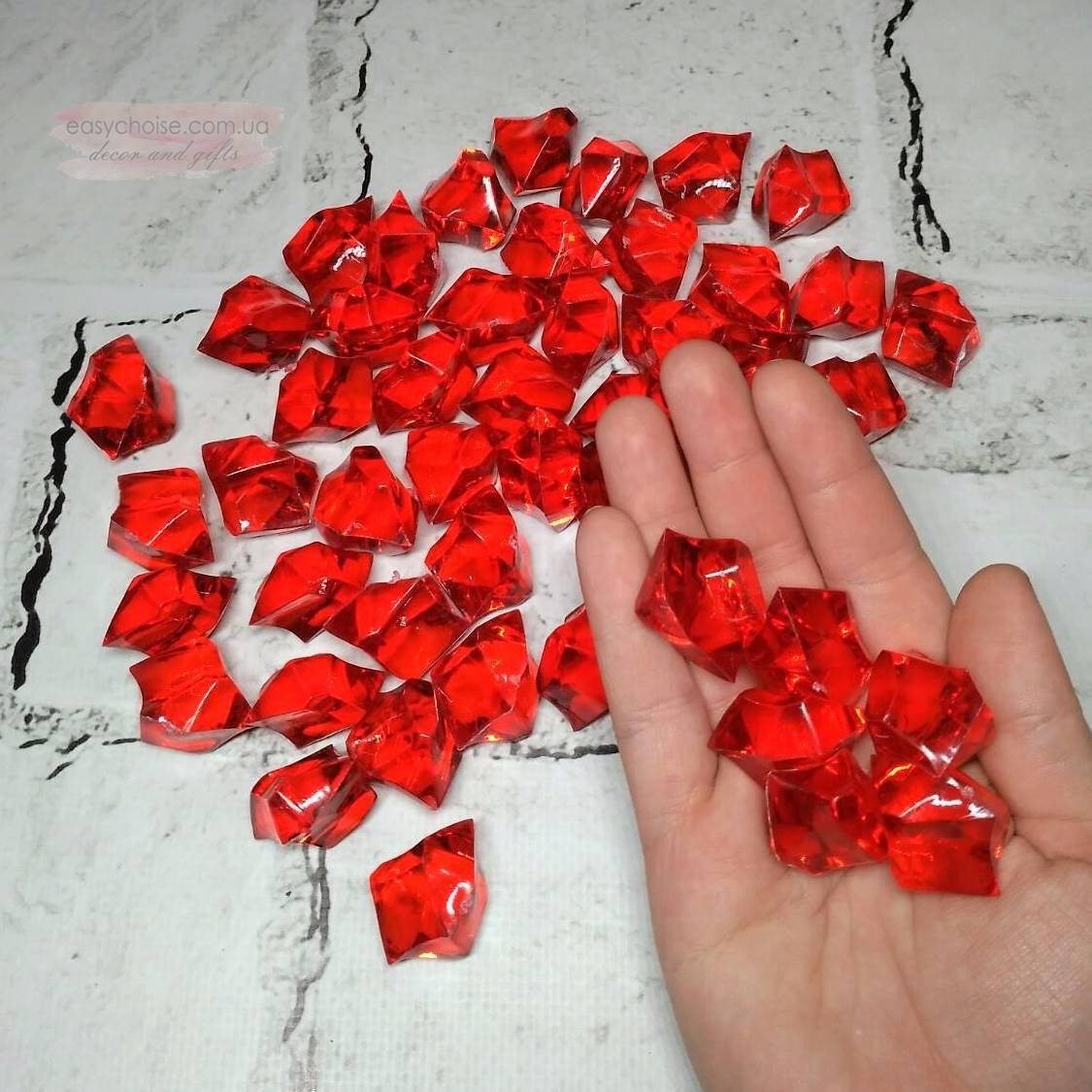 

Кристаллы Лед колотый красный, декоративный, акрил, 2,8х2 см, 50 шт