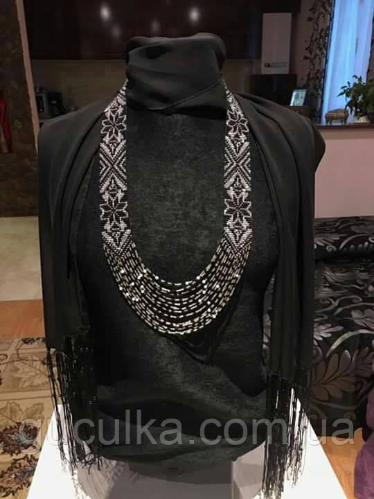 Гердан ручної роботи з круглого бісеру, фото 1