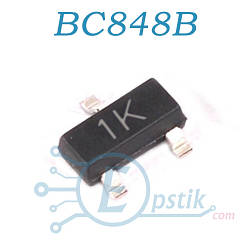 BC848B (1K) транзистор біполярний NPN 30В 100мА SOT23
