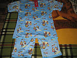 Комплект піжамка на хлопчика футболка і бриджі блакитний з малюнком розмір 16, фото 3