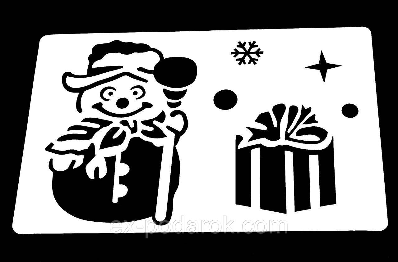 Новогодние трафареты для оформления окон и витрин "Merru Christmas" 6шт - фото 4 - id-p621654560