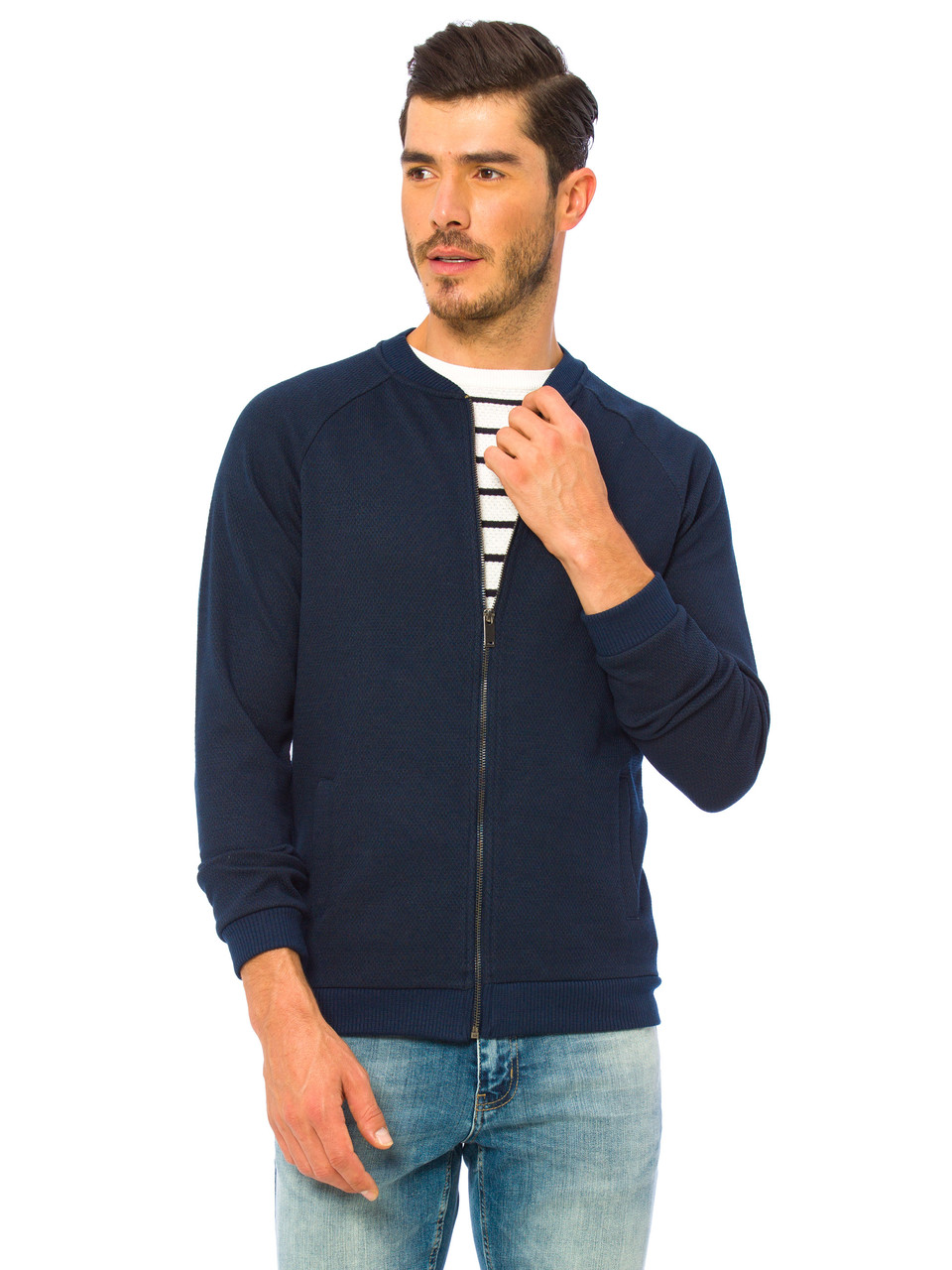 Синя чоловіча кофта LC Waikiki/ ЛС Вайкі на блискавці