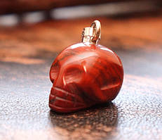 Кулон Череп Червона яшма