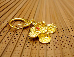 Брелок у золотому кольорі Жаба багатства