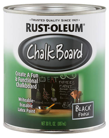 Грифельна фарба Rust Oleum (Chalkboard) Чорна, 0.946 л, фото 1