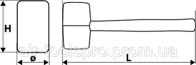 Киянка резиновая (черная), рукоятка деревянная, TOPEX - фото 2 - id-p231276942