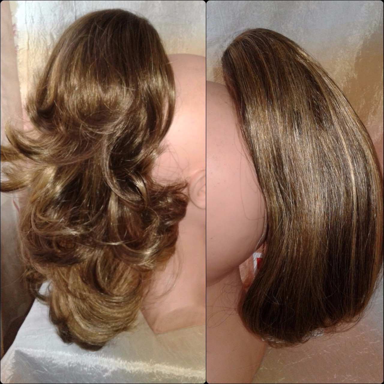 Хвіст шиньон на крабі двухсторонній русий с милировкой Т95 -8Н124, фото 1