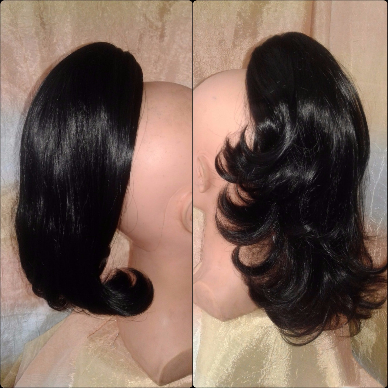 Хіост шиньон двухсторонній на крабі чорний T95-1, фото 1