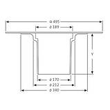 Надставний елемент h555 мм, з ПВХ полотном для водостічної воронки SitaStandard, фото 2