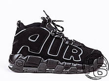 Чоловічі кросівки Nike Air More Uptempo Black/Gray 414962-004, фото 3